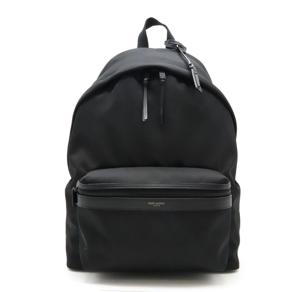SAINT LAURENT PARIS YSL City Backpack Leather Black